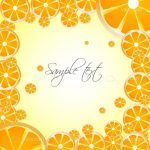 Fresh Background with Orange Slices and Sample Text